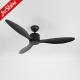 Small And Low Profile Black Modern Ceiling Fan DC Motor ABS Blade