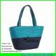 LUDA wholesale striped summer lady hand bag wheat straw basket bag