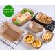Many Sizes Kraft paper boat trays Eco-friendly chips chicken saladl snack plates
