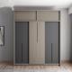 Melamine Board Custom Wood Furniture , Combination Sliding Door Wardrobe