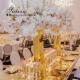 Column Wedding Flower Stand Design Centerpiece Diy Gold Mirror Arch Acrylic