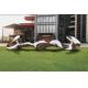 Double Wings Outdoor Garden Statuary Stainless Steel Polished Surface