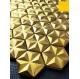 Hexagonal Gold Metal Mosaic Brick House Bathroom Wall Sticker Background Wall