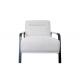 Thick Foam Padded Modern Beige Armchair Metal Frame Beige Occasional Chair