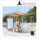 Galvanized 304# SS 24h Bus Stop Shelter With T8 Tube Backlit