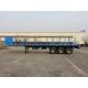 45T Payload 40ft 3 Drum Axles Side Pillars Semi Flatbed Truck Trailer
