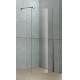 Adjustable Support Bar Shower Enclosure Single Door Standing Chromed Aluminum Profile