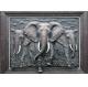 Metal Wall Art Sculpture / Bronze Elephant Bas Relief Multi Function