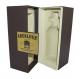 Luxury Hinged Wine Packaging Box Printed Rigid Paper Box With Flocking Blister