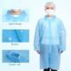 Spring/Autumn Season Lab Coat for Workshop with Protective Nonwoven PP Material and Snaps Buttons