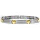 Custom gold plating in the surface gold plating titanium stainless steel magnetic bracelet