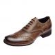 Soft Men'S Casual Shoes Normal Size Brown Leather Brogue Sneakers