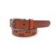 Hollow - Out Drop Shape Women's Fashion Leather Belts With Single Prong Buckle 110 CM Tan Color