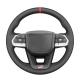 MEWANT Hand Stitched PU Leather Steering Wheel Cover for Toyota Land Cruiser 300 GR Sport 2022 2023 2024
