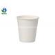 Biodegradable PLA Coated Paper Cup Plain White Waterproof Tight Lid