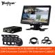 4CH SD MDVR 720P 960P Car DVR System Dome Indoor Camera CMSV6 Server With Microphone