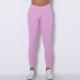 Candy double color tights yoga pants buttocks mid-waist exercise pants running fitness pants woman
