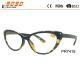 Cat eye reading glasses made of plastic ,pattren on the frame,suitable for men and women