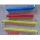 Red/blue/yellow popular color 2.5x10mm plastic spring coil tether with eyelet terminates