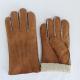 Hand Sewing Fur Lined Sheepskin Men Merino Leather Gloves