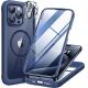 Magnetic for iPhone 12 Pro Max Case Full-Body Built-in Glass Screen Protector& Camera Protector