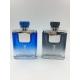 flat Glass Perfume Bottle With Metallic Shoulder And Cap 100ml
