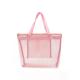 Summer Vacation Hand Mesh Raffia Tote Bags Waterproof With Zipper