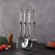 Europe style stainless steel Cooking Utensil Tool With Utensil Holder 7PCS /SET with kitchen stand