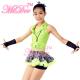 3 in 1 Sleeveless Green Belt Vest Zebra Skirt Leotard Dance Competition Costumes