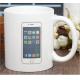 Funny Creative Custom Color Changing Mug In White Color , Phone Logo