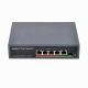 IEEE802.3af/at 4POE 1SFP 1Uplink Smart Network Switch For CCTV IP Camera