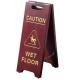 Wooden lobby Signs, Wet Floor Signs, Caution Wood Signs