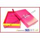 Fancy Jewellery Packaging Boxes For Valentine Gift, Pink Rigid Paper Gift Packaging Boxes