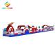 Snow Man Blow Up Obstacle Course , Customized Inflatable Outdoor Playground