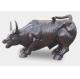 Large Size Outdoor Metal Animal Sculptures Bronze Wall Street Bull Sculpture
