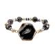 OEM Magnetic Closure Stretchy Crystal Bracelets Black White For Cool Girl