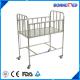 BM-E3001 High Quality Moveable Hot Sale Medical Stainless Steel Manual Baby Cot Hospital Bed