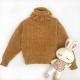 Knitted Kids turndown neck turtleneck ruffle edge collar pullover Children Furry Sweater