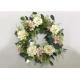 Artificial China Rose French Hydrangea Wreath With Leaves