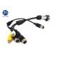 IP68 Waterproof Car Backup Video Camera Cable For 2 Channels Camera Connection