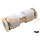 Straight Connect Push In PUC Union Plastic Pneumatic Hose Fitting 1/8'' 1/4'' 3/8'' 1/2''