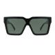 Big Square Acetate Sunglasses Block UV , 145mm Rectangular Frame Sunglasses