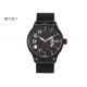 Water Resistant Men's Quartz Watch Sport PU Leather Fashion Reloj M113