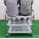 3 Layers Stainless Steel Storage Shelves Hand Trolley Cart Supermarket Equipment