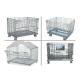 Portable Stackable Storage Cages , Folding Wire Mesh Container Sizes Custom