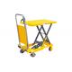 Mini Manual Mechanical Scissor Lift Table 150kg With Safety Wheel Guard