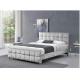 Crystal Button European Style King Size Bed Frame With Headboard Any Color