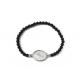 7 inch stainless steel brand black onyx Stone Beaded Bracelets