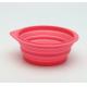 Colorful Silicone Dog Travel Water Bowl  Eco - Friendly Customized Size
