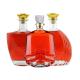 Transparent or Custom Glass Brandy Bottle 750ml Liquor/Wine Decanter with Carved Design